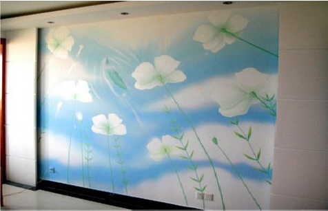 福安画墙绘怎么画好白云的蓬松感？