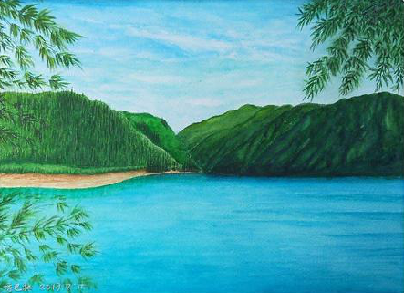 福安在墙绘中，如何绘画绿水青山？